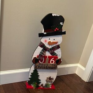 Festive Snowman Countdown Decor